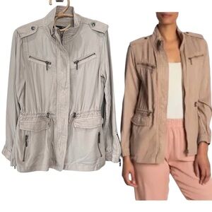 Max Jeans Utility Military Jacket Color Winter White Ivory Size XS NWOT
